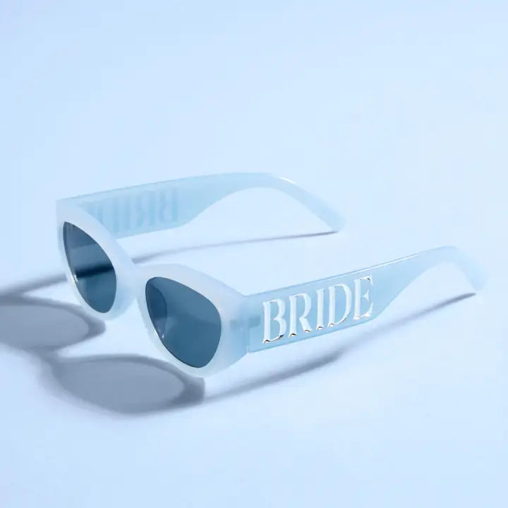 Something Blue Sunnies - Bride Embossed Sunglasses, Bride Gift, Bachelorette Party
