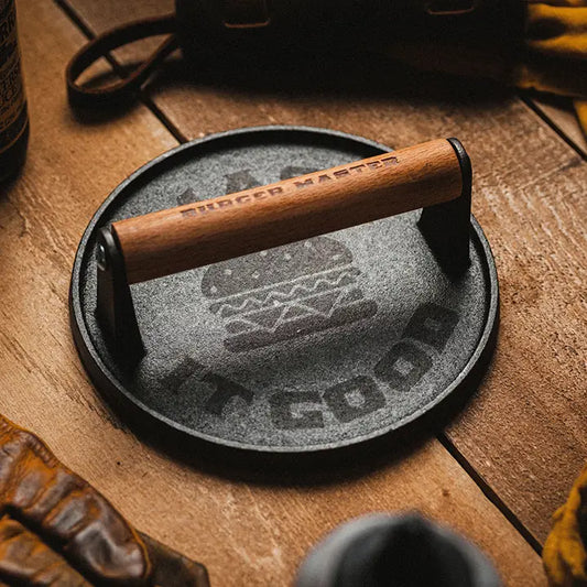 "Burger Master" Cast Iron Grill Press