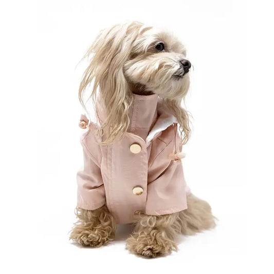 Blush Pink Dog Raincoat / Parka