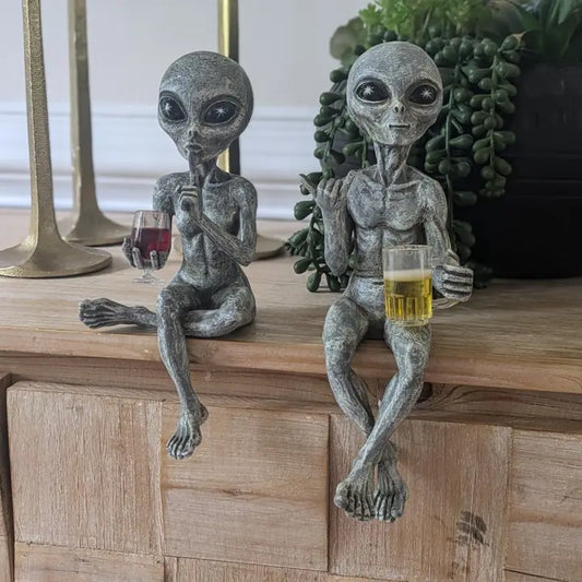 Party Alien Shelf Sitters 10" Tall Figurine Set