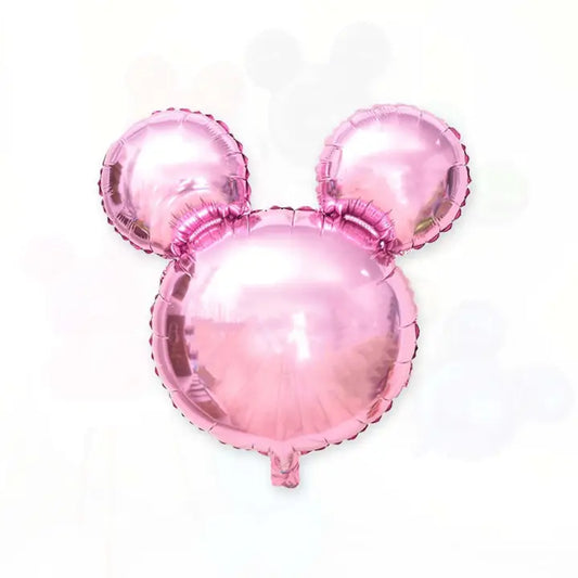 Light Pink Mouse Head Mylar Foil Balloon (24 Inches)