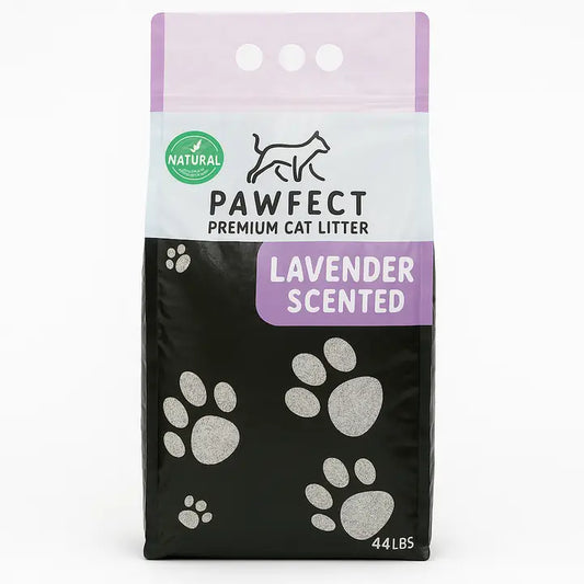 Lavender Scented Clumping Cat Litter–37.8 lb / 20L,Dust-Free
